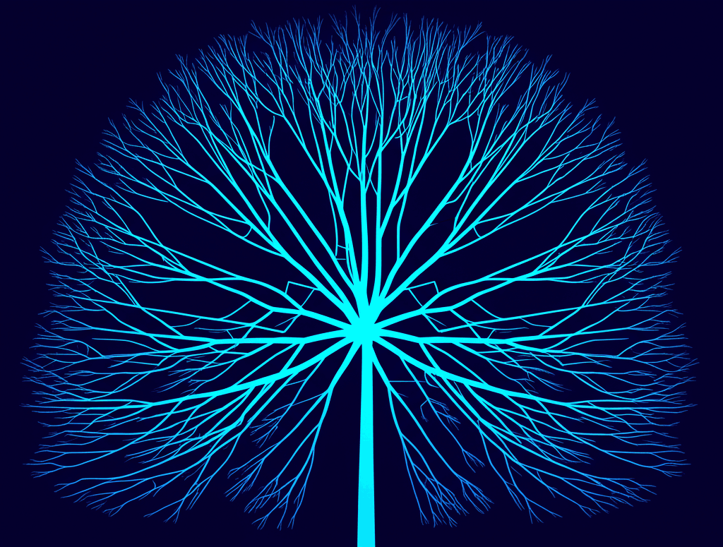 Game tree branching explosion visualization